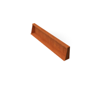 Fronta Keerwanden cortenstaal recht stuk L100 x B10 x H20 cm - Geroba