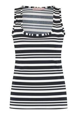 Racey 2way big stripe top - off white/black - 07149