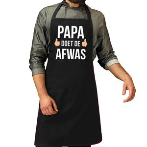 Cadeau schort zwart papa doet de afwas voor heren   -