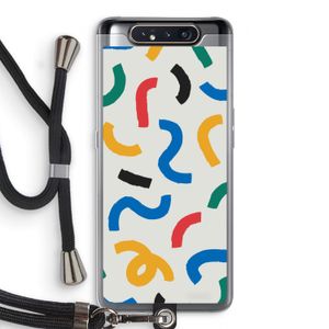 Illustratieve pop 2: Samsung Galaxy A80 Transparant Hoesje met koord