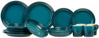 Le Creuset Serviesset - Deap Teel - 16-delig / 4 personen - 4 dinerborden, 4 ontbijtborden, 4 diepe borden en 4 mokken