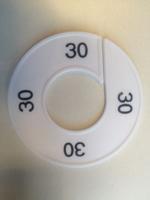 Maatring 9cm wit/zwart 30