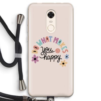 Happy days: Xiaomi Redmi 5 Transparant Hoesje met koord