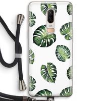 Tropische bladeren: OnePlus 6 Transparant Hoesje met koord Tropische bladeren: OnePlus 6 Transparant Hoesje met koord