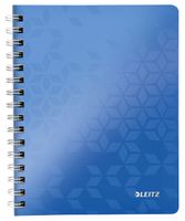 Notitieboek Leitz WOW A5 spiraal PP lijn blauw - thumbnail