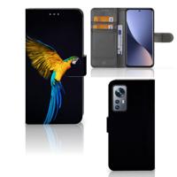 Xiaomi 12 | 12X | Telefoonhoesje | Met pasjeshouder | Papegaai
