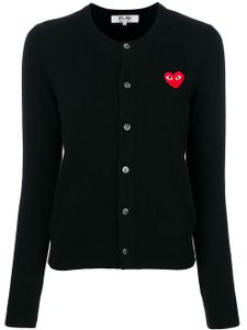 Comme Des Garçons Play cardigan à logo brodé - Noir