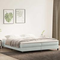 Boxspring zonder matras fluweel lichtgrijs 200x220 cm