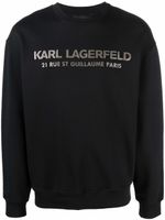 Karl Lagerfeld sweat à logo imprimé - Noir