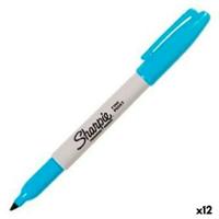 Permanente markeerstift Sharpie Blauw 1,4 mm (12 Stuks)