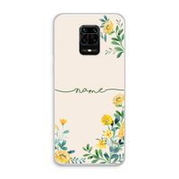 Gele bloemen: Xiaomi Redmi Note 10 Lite Transparant Hoesje