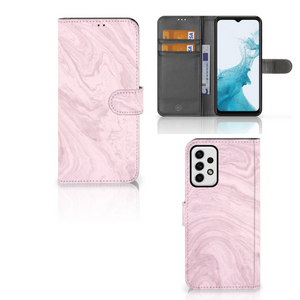 Samsung Galaxy A23 Bookcase Marble Pink - Origineel Cadeau Vriendin