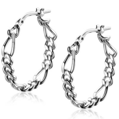 Zinzi ZIO2291CR Oorringen Figaroschakel zilver 23 x 4 mm