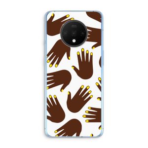 Hands dark: OnePlus 7T Transparant Hoesje