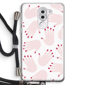 Hands pink: Honor 6X Transparant Hoesje met koord