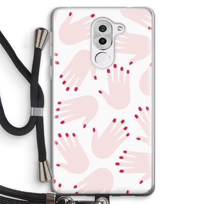 Hands pink: Honor 6X Transparant Hoesje met koord