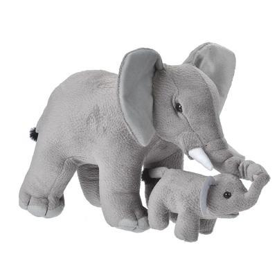 Wild Republic Pluche olifant met kalfje - knuffels - 38 cm