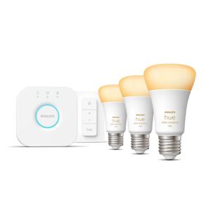 Philips Lighting Hue LED-lamp 871951429123200 Energielabel: F (A - G) Hue White Ambiance E27 3er Starter Set inkl. Dimmschalter 3x800lm 75W E27 11 W Warmwit