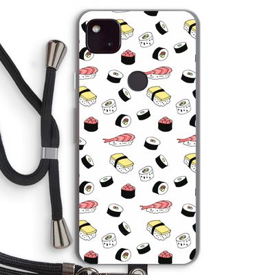 Sushi time: Pixel 4a 5G Transparant Hoesje met koord