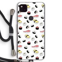 Sushi time: Pixel 4a 5G Transparant Hoesje met koord