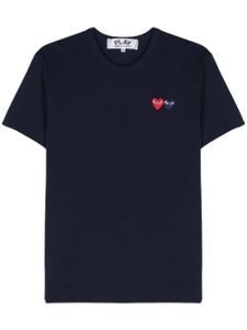 Comme Des Garçons Play t-shirt en coton à patch cœur - Bleu