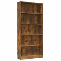 vidaXL Boekenkast 80x24x175 cm bewerkt hout gerookt eikenkleurig