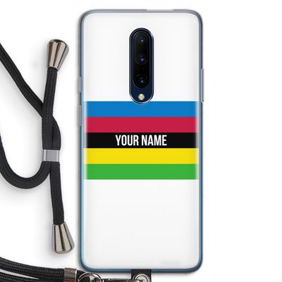 WK Wielrennen: OnePlus 7 Pro Transparant Hoesje met koord