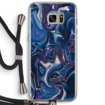 Mirrored Mirage: Samsung Galaxy S7 Edge Transparant Hoesje met koord