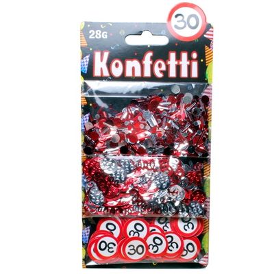 Confetti 30 jaar rood wit verkeersbord Confetti 30 jaar rood wit verkeersbord