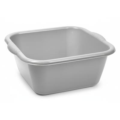 Plasticforte teiltje/afwasbak - vierkant - kunststof - 15 liter - 41 x 39 x 16 cm - grijs