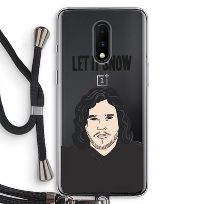 Let It Snow: OnePlus 7 Transparant Hoesje met koord