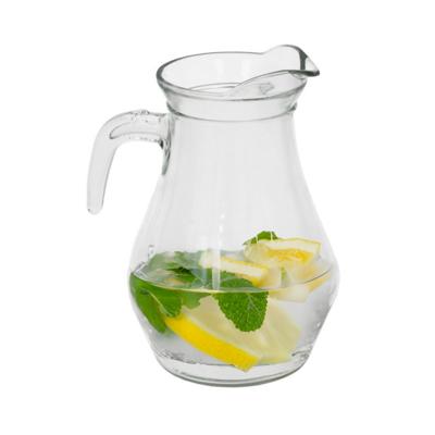 Gerimport Schenkkan/water/ wijn karaf - glas - transparant - 1800 ml - 14 x 17 x 22 cm