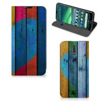 Nokia 2.3 Book | Wallet Case | Wood Heart - Cadeau voor je Vriend