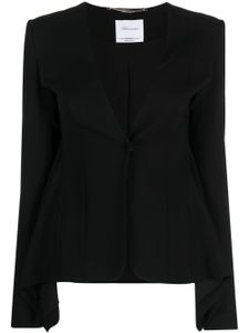 Blumarine blazer drapé à simple boutonnage - Noir