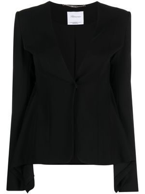 Blumarine blazer drapé à simple boutonnage - Noir