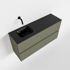 Toiletmeubel Mondiaz Ada | 100 cm | Meubelkleur Army | Lex wastafel Urban Links | Zonder kraangat