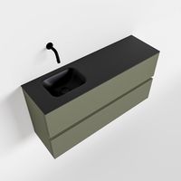 Toiletmeubel Mondiaz Ada | 100 cm | Meubelkleur Army | Lex wastafel Urban Links | Zonder kraangat