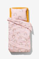 HEMA Peuterdekbedovertrek 120x150cm zacht katoen regenbogen (roze)