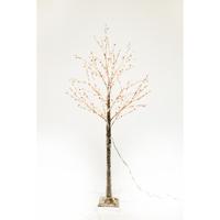 Feeric Christmas Lichtboom - bruin - 90 cm - 120 led lichtjes - warm wit - met besjes