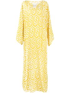 Bambah robe-caftan à motif géométrique - Jaune