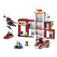 Sluban Fire Station bouwstenen set - thumbnail