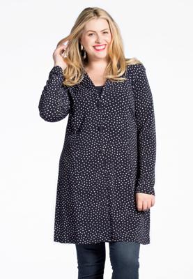 Yoek Lange blazer DOTS | Blauw | Maat S