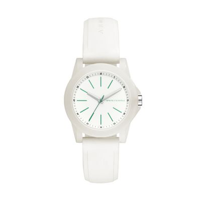 Horlogeband Armani Exchange AX4359 Silicoon Wit 20mm