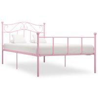 Bedframe metaal roze 90x200 cm - thumbnail