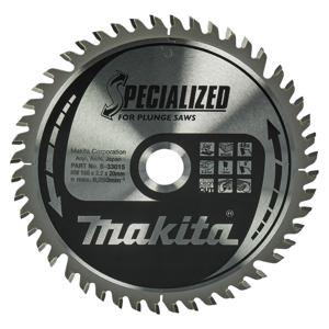 Makita Invalcirkelzaagblad voor hout | Specialized: Invalcirkelzaag | Ø 165mm Asgat 20mm 48T - B-33015
