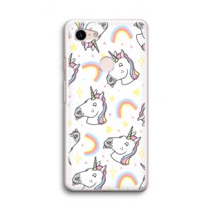Rainbow Unicorn: Google Pixel 3 Transparant Hoesje