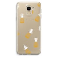 Ananasjes: Samsung Galaxy J6 (2018) Transparant Hoesje Ananasjes: Samsung Galaxy J6 (2018) Transparant Hoesje