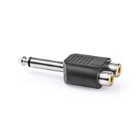 6,35mm Jack naar 2x RCA splitter
