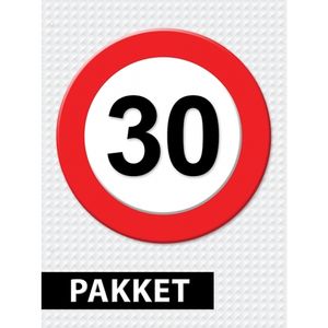 Verkeersbord 30 jaar feestartikelen pakket