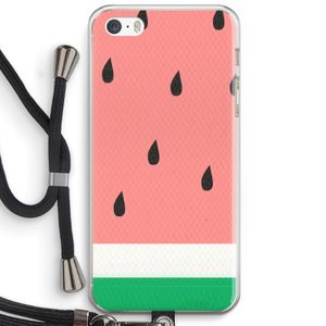 Watermeloen: iPhone 5 / 5S / SE Transparant Hoesje met koord